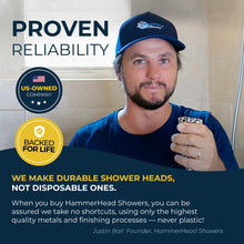 Load image into Gallery viewer, HammerHead Showers® ALL METAL Shower Head Filter – High Pressure Universal Shower Filters to Remove Toxic Chemicals – KDF Shower Filter, Targets Chlorine and Heavy Metals – Chrome
