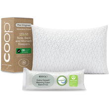 Load image into Gallery viewer, Coop Home Goods Original Adjustable Pillow, Queen Size Bed Pillows for Sleeping, Cross Cut Memory Foam Pillows - Medium Firm Back, Stomach and Side Sleeper Pillow, CertiPUR-US/GREENGUARD Gold
