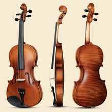 Load image into Gallery viewer, Aileen 3/4 Violin Set, Beginners Fiddle Kit for Teenagers with Hard Case, Music Stand, Shoulder Rest, Rosin, Bow, Tuner, Extra Strings, Mute, Wall Mount, Fingerboard Sticker, Cleaning Cloth
