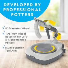 Load image into Gallery viewer, NATIONAL GEOGRAPHIC Hobby Pottery Wheel Kit - 8&quot; Variable Speed Pottery Wheel for Adults &amp; Teens with Innovative Arm Tool, 3 Lb Air Dry Clay &amp; Art Supplies, Crafts for Adults, Craft Kits for Teenagers
