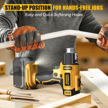 Load image into Gallery viewer, Cordless Heat Gun for Dewalt 20v Battery, LIVOWALNY 350W Fast Heating Soldering Hot Air Gun 122℉-1022℉ Variable Temperature Control with 5 Nozzles for DIY Crafts, Shrink Tubing (No Battery)
