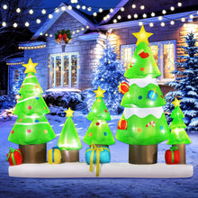 Load image into Gallery viewer, DomKom 9 FT Long Huge Christmas Inflatable Tree Set Outdoor Decoration with Gift Boxes, LED Lights Holiday Blow Up Yard Decoration for Holiday Party Garden Yard Lawn Winter Decor
