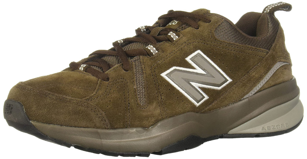New Balance Men's 608 V5 Casual Comfort Cross Trainer, Chocolate Brown/White, 11