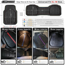 Load image into Gallery viewer, CAR PASS DeepDish Floor Mats for Cars, Heavy Duty Rubber Car Mats 3-Piece, Universal M~XL Size Trim-to Fit Automotive Floor Mats for Truck Van SUV Durable Waterproof All Weather Car Mats (Solid Black)
