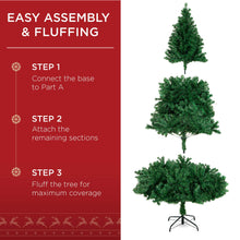 Load image into Gallery viewer, Best Choice Products Artificial Christmas Tree, 6ft Premium Unlit Hinged Design, Dense Branches Realistic Holiday Décor w/Easy Assembly, Base
