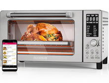 Load image into Gallery viewer, Nuwave Bravo Air Fryer Toaster Smart Oven, 12-in-1 Countertop Convection, 1800 Watts, 21-Qt Capacity, 50°-450°F Temp Controls, Top and Bottom Heater Adjustments 0%-100%, PFAS Free, Stainless Steel
