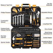 Load image into Gallery viewer, DEKOPRO 158 Piece Tool Set-General Household Hand Tool Kit,Auto Repair Tool Set, with Plastic Toolbox Storage Case
