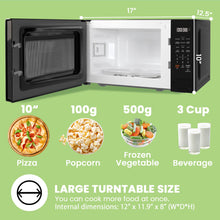 Load image into Gallery viewer, COMFEE CMO-C20M1WB Countertop Microwave Oven, 0.7 cu.ft Small Microwave with 11 power levels,Turntable Reset Function, Speedy Cooking, Weight/Time Defrost, Memory function, Children Lock, 700W
