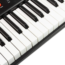 Load image into Gallery viewer, RockJam Compact 61 Key Keyboard with Sheet Music Stand, Power Supply, Piano Note Stickers &amp; Simply Piano Lessons
