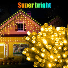 Load image into Gallery viewer, RGB 128 Function 16 Color Christmas Lights Outdoor Waterproof Color changing 504 LED 52FT Curtain Fairy Lights Outside 8 Modes with Timer Plug In Hanging String Lights for Wedding Party Home Garden
