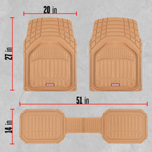 Load image into Gallery viewer, Motor Trend 943-BG FlexTough Defender Car Floor Mats -Next Generation Deep Dish Heavy Duty Contour Liners for Car SUV Truck &amp; Van-All Weather Protection, Trim to Fit Most Vehicles Beige
