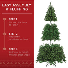 Load image into Gallery viewer, Best Choice Products Artificial Christmas Tree, 7.5ft Premium Unlit Realistic Spruce Holiday Décor w/Dense Branches, Easy Assembly, Metal Base
