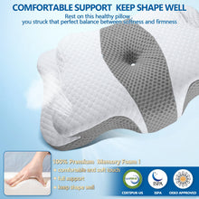 Load image into Gallery viewer, CHxxy Memory Foam Pillows, Cervical Pillow for Neck and Shoulder Pain Relief, Ergonomic Contour Bed Pillow, Soft for Side Sleep Stomach Sleeping and Back Sleeper
