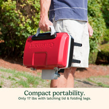 Load image into Gallery viewer, Cuisinart CGG-180T Petit Gourmet Portable Tabletop Propane Gas Grill, Red 17.6 x 18.6 x 11.8-Inch
