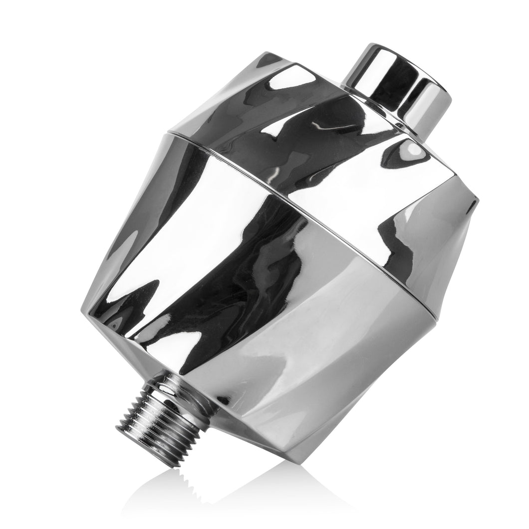 AquaBliss HD Revitalizing Shower Filter - Latest High Output Filtration. 2x Vitamin C, Minerals for Luscious Hair, Skin & Nails - KDF/CS/VC for Reduced Chlorine, Sediment & Metals - Chrome (SF400)