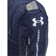 Load image into Gallery viewer, Under Armour Unisex-Adult Hustle 6.0 Backpack, (411) Midnight Navy/Midnight Navy/Metallic Silver, One Size Fits Most
