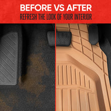 Load image into Gallery viewer, Motor Trend 943-BG FlexTough Defender Car Floor Mats -Next Generation Deep Dish Heavy Duty Contour Liners for Car SUV Truck &amp; Van-All Weather Protection, Trim to Fit Most Vehicles Beige
