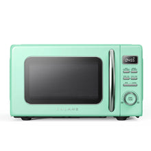 Load image into Gallery viewer, Galanz GLCMKZ07GNR07 Retro Countertop Microwave Oven with Auto Cook &amp; Reheat, Defrost, Quick Start Functions, Easy Clean with Glass Turntable, Pull Handle.7 cu ft, Green
