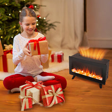 Load image into Gallery viewer, 16&quot; Small Electric Fireplace Heater - Desk Space Heater with Realistic Led 3D Flames, Freestanding Fire Places Electric Fireplace Stove, Infrared Heater Indoor, 1500w, Overheating Protection
