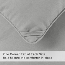 Load image into Gallery viewer, COHOME Premium 2100 Series All Season King Size Comforter - Winter Warm Down Alternative Comforter - Quilted Duvet Insert with Corner Tabs - Luxury Soft Hotel Comforter - Reversible - Light Grey
