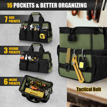 Load image into Gallery viewer, UUP Heavy Duty Tool Bag 15-Inch, 16-Pocket Portable Soft Tool Box Organizer Storage, Handle Tactical Carry Tote Empty Toolbox with Large Zipper, Men Stocking Stuffer, Father Day Dad Mechanic Gift
