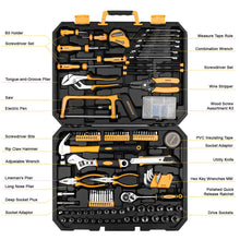 Load image into Gallery viewer, DEKOPRO 198 Piece Home Repair Tool Kit, Wrench Plastic Toolbox with General Household Hand Tool Set
