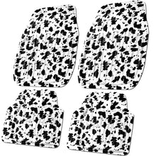 Load image into Gallery viewer, CASS Pass Leather Cow Print Car Floor Mats, 3D Waterproof All Weather, Universal Trim to Fit &amp; Anti-Slip Burr Bottom, Safety &amp; Light Easy Clean Install for SUV Truck Auto Sedan Van (Cow Print)
