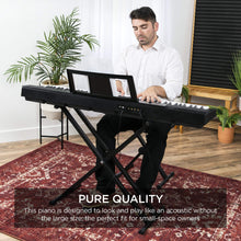 Load image into Gallery viewer, Best Choice Products 88-Key Full Size Digital Piano Electronic Keyboard Set for All Experience Levels w/Semi-Weighted Keys, Stand, Sustain Pedal, Built-In Speakers, 6 Voice Settings - Black
