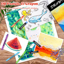 Load image into Gallery viewer, Caliart Art Supplies, 153-Pack Deluxe Wooden Art Set Crafts Drawing Painting Coloring Supplies Kit with 2 A4 Sketch Pads, Halloween Creative Gift Box for Adults Artist Beginners Kids Girls Boys
