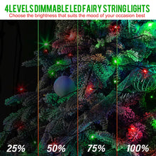 Load image into Gallery viewer, weillsnow 328 FT 1000 LED Christmas String Lights with Remote &amp; Timer, 8 Lighting Modes Twinkle Lights, Waterproof Fairy Lights for Outdoor Bedroom Backyard Tree Wall Christmas Decoration (Red&amp;Green)
