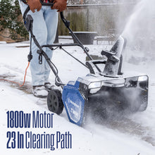 Load image into Gallery viewer, Westinghouse WSnow23 Corded Snow Blower 23 Inch, Dual LED Lights, 1800W Watt Motor, Electric Snow Blower with 25ft Throwing Distance, Plows 800lbs/min, Adjustable Chute
