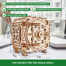 Load image into Gallery viewer, Wood Trick Safe Wooden Model Kit for Adults and Kids to Build - DIY Locker Puzzle Box with Combination - Mechanical - Store Your Precious Items - Heavy Duty Design - 3D Wooden Puzzle
