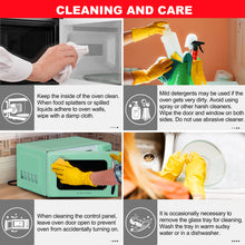 Load image into Gallery viewer, Galanz GLCMKZ07GNR07 Retro Countertop Microwave Oven with Auto Cook &amp; Reheat, Defrost, Quick Start Functions, Easy Clean with Glass Turntable, Pull Handle.7 cu ft, Green
