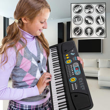 Load image into Gallery viewer, PYLE Digital Piano Kids Keyboard - Portable 61 Key Piano Keyboard, Learning Keyboard for Beginners w/ Drum Pad, Recording, Microphone, Music Sheet Stand, Built-in Speaker- 3 4 5 6 Year Old Girls, Boys
