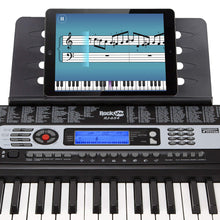Load image into Gallery viewer, RockJam 54 Key Keyboard Piano with Power Supply, Sheet Music Stand, Piano Note Stickers &amp; Simply Piano Lessons
