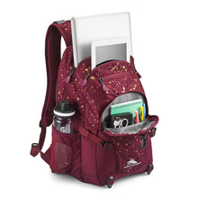 Load image into Gallery viewer, High Sierra Loop Backpack, Travel, or Work Bookbag with tablet sleeve, One Size, Copper Splatter/Maroon
