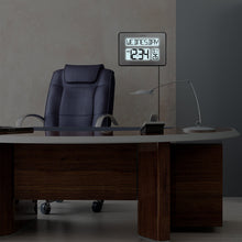 Load image into Gallery viewer, La Crosse Technology 513-1419BLv4-INT Backlight Atomic Full Calendar Clock with Extra Large Digits
