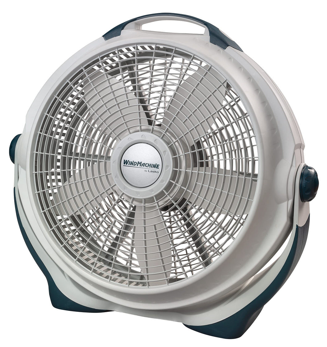 Lasko Wind Machine Air Circulator Floor Fan, 3 Speeds, Pivoting Head for Large Spaces, 20