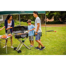 Load image into Gallery viewer, Coleman Roadtrip 285 Portable Stand-Up Propane Grill, Gas Grill with 3 Adjustable Burners and Instastart Push-Button Ignition; Grease Tray, Side Tables, Thermometer, Folding Legs &amp; Wheels Included
