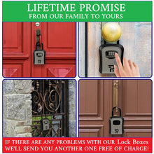 Load image into Gallery viewer, Lock Box for Keys with Code - Realtor Spare Key Lockbox Outdoor - Combination Key Hiders to Hide a Key Outside - Rudy Run Key Safe Storage Lock Box
