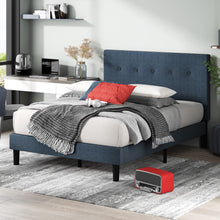 Load image into Gallery viewer, ZINUS Omkaram Upholstered Platform Bed Frame, Mattress Foundation, Wood Slat Support, No Box Spring Needed, Easy Assembly, Queen
