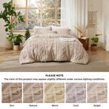 Load image into Gallery viewer, Bedsure Tufted Boho Comforter Set Queen Size - Khaki Boho Bedding Comforter Set, 3 Pieces Farmhouse Shabby Chic Embroidery Bed Set, Gifts for Woman, Soft Jacquard Comforter for All Seasons

