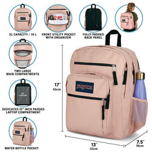 Load image into Gallery viewer, JanSport Laptop Backpack - Computer Bag with 2 Compartments, Ergonomic Shoulder Straps, 15” Laptop Sleeve, Haul Handle - Book Rucksack - Graphite Grey
