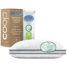 Load image into Gallery viewer, Coop Home Goods Eden Bed Pillow Queen Size for Sleeping on Back, Stomach and Side Sleeper- Medium Soft Memory Foam Cooling Gel - CertiPUR-US/GREENGUARD Gold
