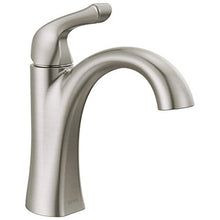 Load image into Gallery viewer, Delta Faucet Arvo Single Hole Bathroom Faucet Brushed Nickel, Single Handle Bathroom Faucet, Bathroom Sink Faucet, Drain Assembly Included, SpotShield Stainless 15840LF-SP
