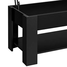 Load image into Gallery viewer, Yaheetech Lift Top Coffee Table with Hidden Compartment and Storage Shelf, Rising Tabletop Dining Table for Living Room Reception Room, 47.5in L, Black
