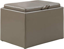 Load image into Gallery viewer, Convenience Concepts Designs4Comfort Accent Storage Ottoman, Gray
