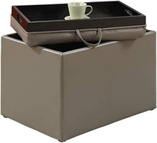 Load image into Gallery viewer, Convenience Concepts Designs4Comfort Accent Storage Ottoman, Gray
