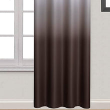 Load image into Gallery viewer, Yakamok Brown Thermal Insulated Grommet Window Drapes Gradient Color Ombre Curtains Room Darkening Panels for Bedroom (Brown, 52x84 Inch, Set of 2)
