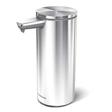 Load image into Gallery viewer, simplehuman 9 oz. Touch-Free Rechargeable Sensor Liquid Soap Pump Dispenser, Brushed Stainless Steel
